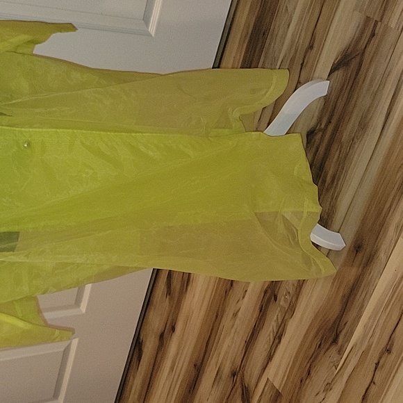 IVY PARK x Adidas SOLD OUT Neon Yellow Nylon Organza Jacket - Picture 8 of 14